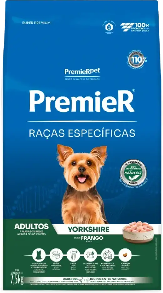 Ração Premier Pet Raças Específicas Yorkshire Adulto - 7,5Kg