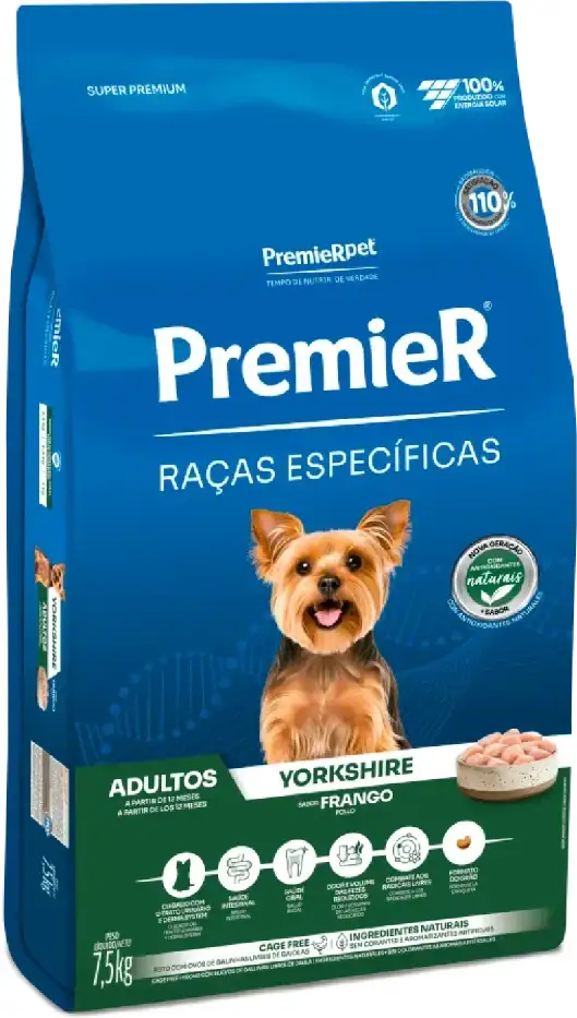 Ração Premier Pet Raças Específicas Yorkshire Adulto - 7,5Kg