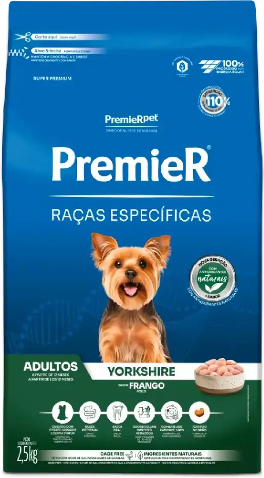 Ração Premier Pet Raças Específicas Yorkshire Adulto - 2,5Kg
