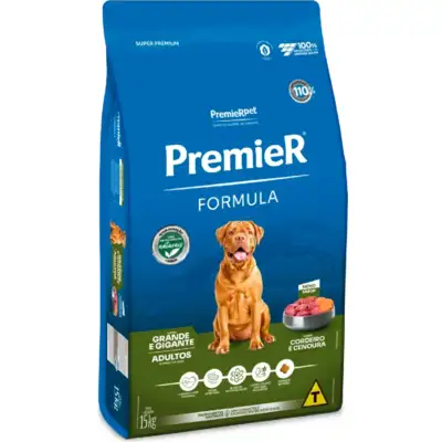 Ração Premier Formula Carne de Cordeiro para Cães Adultos de Raças Grandes e Gigantes
