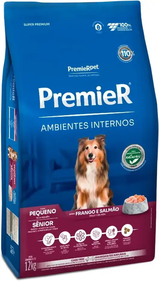 Ração Premier Pet Ambientes Internos Cães Sênior - 12Kg