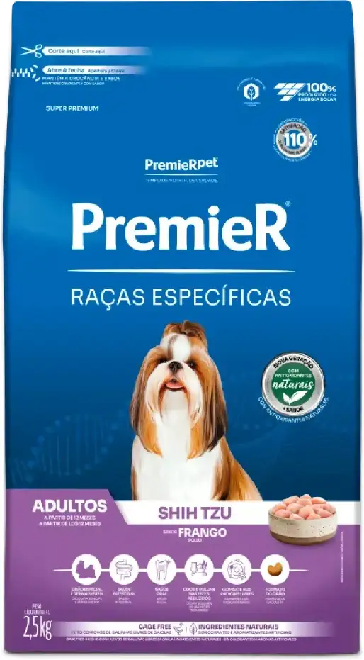 Ração Premier Pet Raças Específicas Shih Tzu Adulto - 2,5Kg