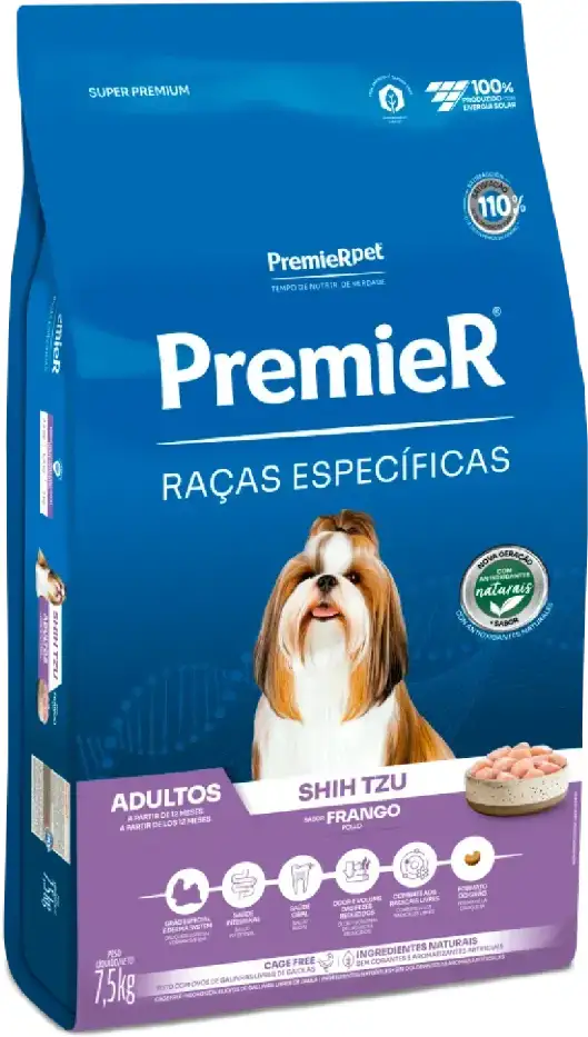 Ração Premier Pet Raças Específicas Shih Tzu Adulto - 7,5Kg