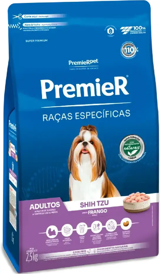 Ração Premier Pet Raças Específicas Shih Tzu Adulto - 2,5Kg