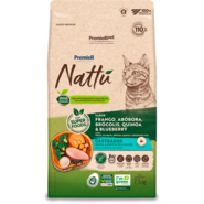 Ração Seca PremieR Nattú Abóbora para Gatos Castrados - 7,5Kg