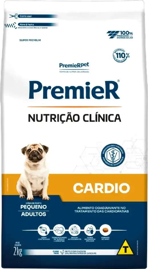 Ração Seca PremieR Nutrição Clínica Cardio para Cães de Porte Pequeno - 2Kg