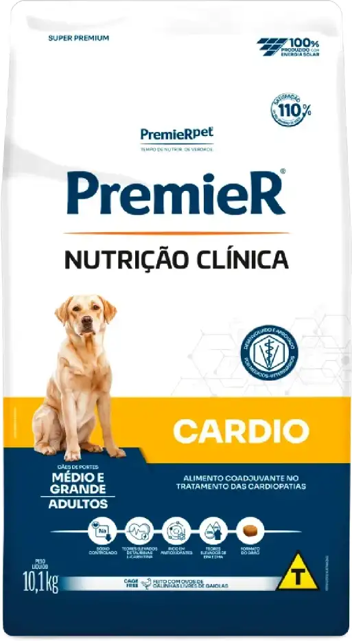 Ração Seca PremieR Nutrição Clínica Cardio para Cães de Porte Médio e Grande - 10,1Kg