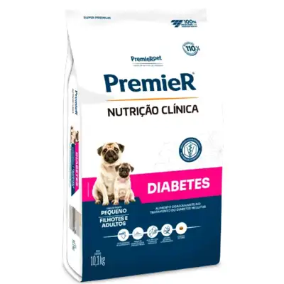 Ração Premier Pet Nutrição Clínica Diabetes para Cães Adultos e Filhotes Pequeno Porte