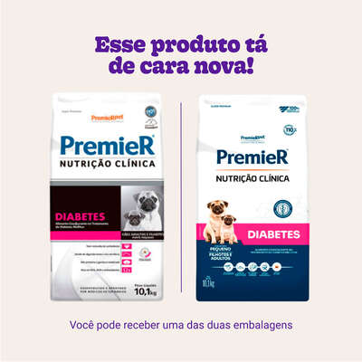 Ração Premier Pet Nutrição Clínica Diabetes para Cães Adultos e Filhotes Pequeno Porte