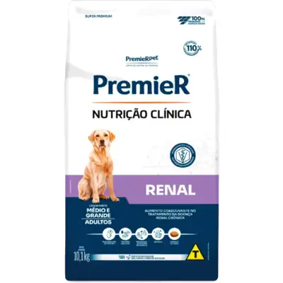 Ração Premier Nutrição Clínica Renal para Cães Adultos Médio e Grande Porte