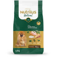 Ração Seca Nutrilus Natural Frango e Arroz para Cães Adultos Raças Pequenas - 3Kg