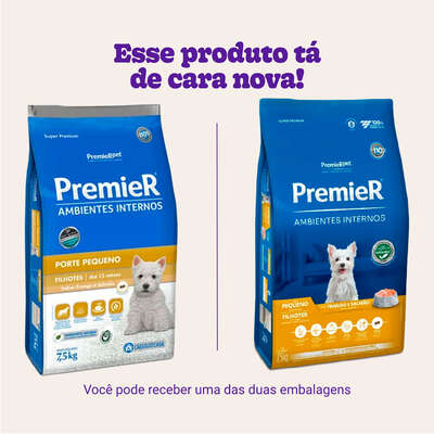 Ração Premier Pet Ambientes Internos Cães Filhotes Frango e Salmão - 7,5 Kg