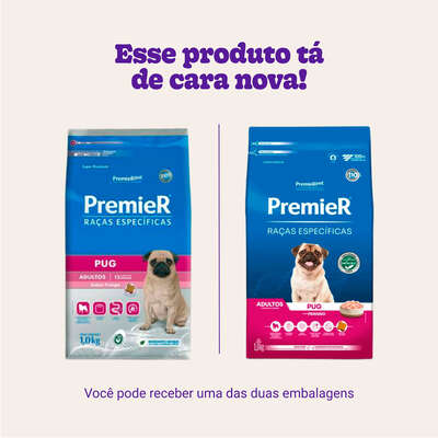 Ração Seca Premier Pet Raças Especificas Pug para Cães Adultos Porte Pequeno