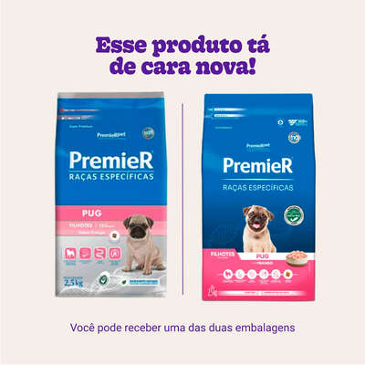 Ração Seca Premier Pet Raças Especificas Pug para Cães Filhotes Porte Pequeno