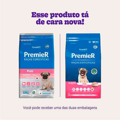Ração Seca Premier Pet Raças Especificas Pug para Cães Filhotes Porte Pequeno