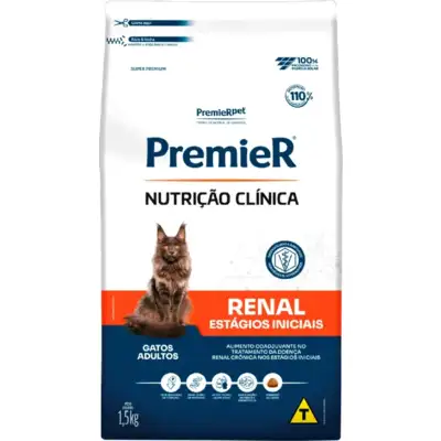 Ração Seca PremieR Nutrição Clínica Renal Estágios Iniciais para Gatos Adultos