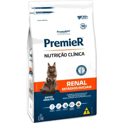 Ração Seca PremieR Nutrição Clínica Renal Estágios Iniciais para Gatos Adultos