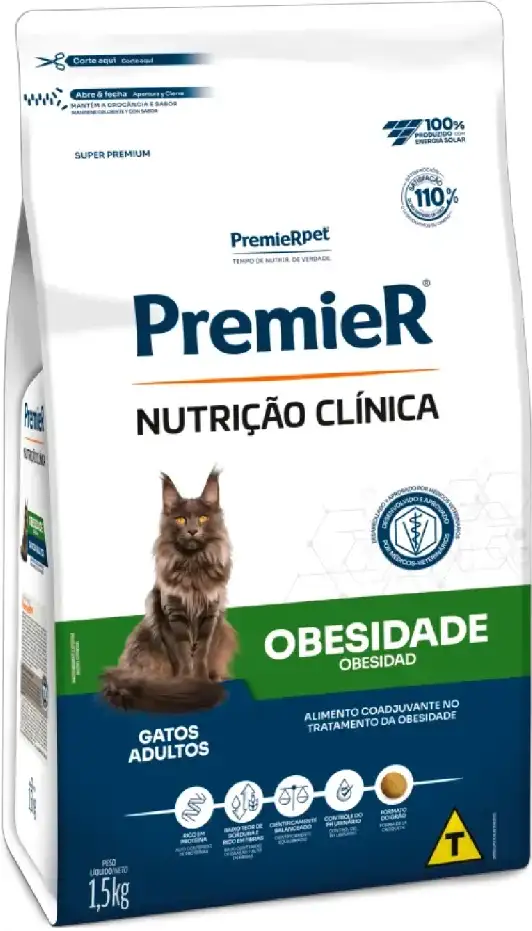 Ração Premier Nutrição Clínica para Gatos Obesidade - 1,5Kg