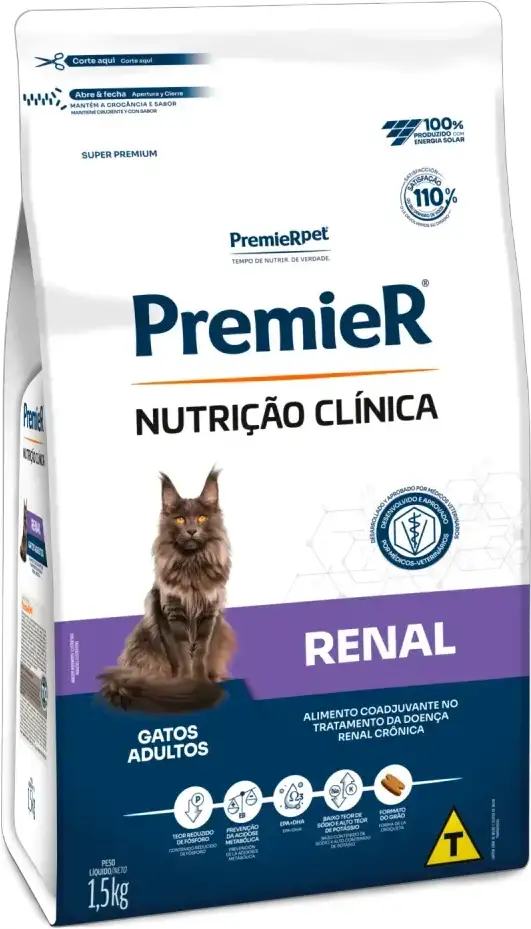 Ração Premier Nutrição Clínica Renal para Gatos - 1,5Kg