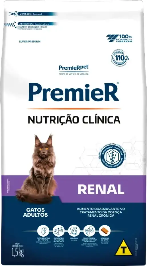 Ração Premier Nutrição Clínica Renal para Gatos - 1,5Kg