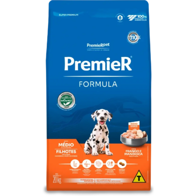 Ração Premier Pet Formula Frango para Cães Filhotes de Raças Médias - 20 Kg