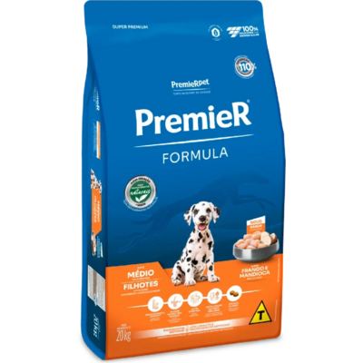 Ração Premier Pet Formula Frango para Cães Filhotes de Raças Médias - 20 Kg