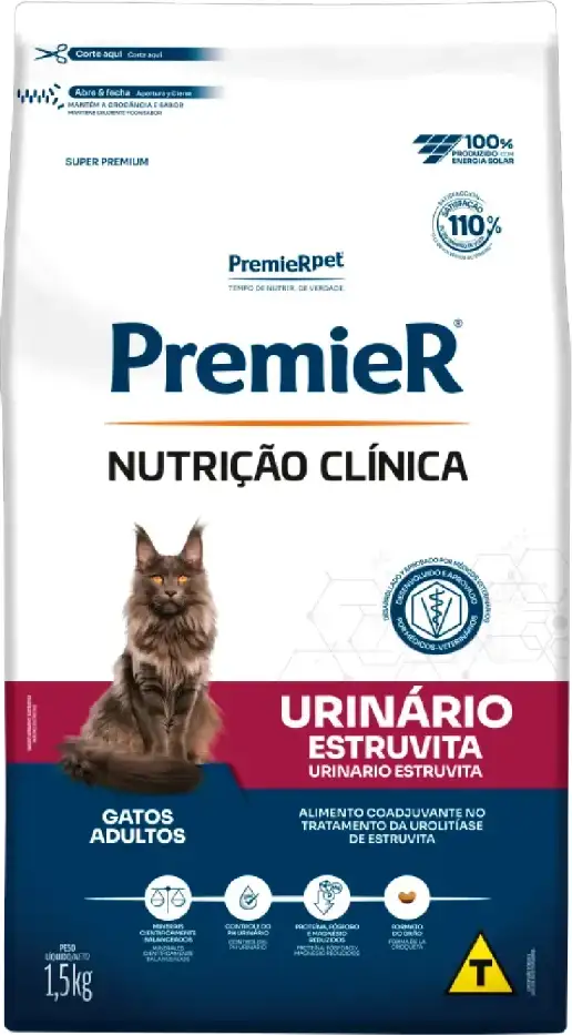 Ração Premier Nutrição Clínica Urinário para Gatos - 1,5Kg