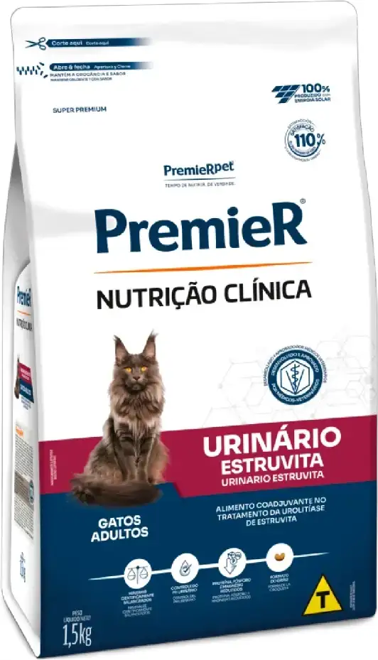 Ração Premier Nutrição Clínica Urinário para Gatos - 1,5Kg