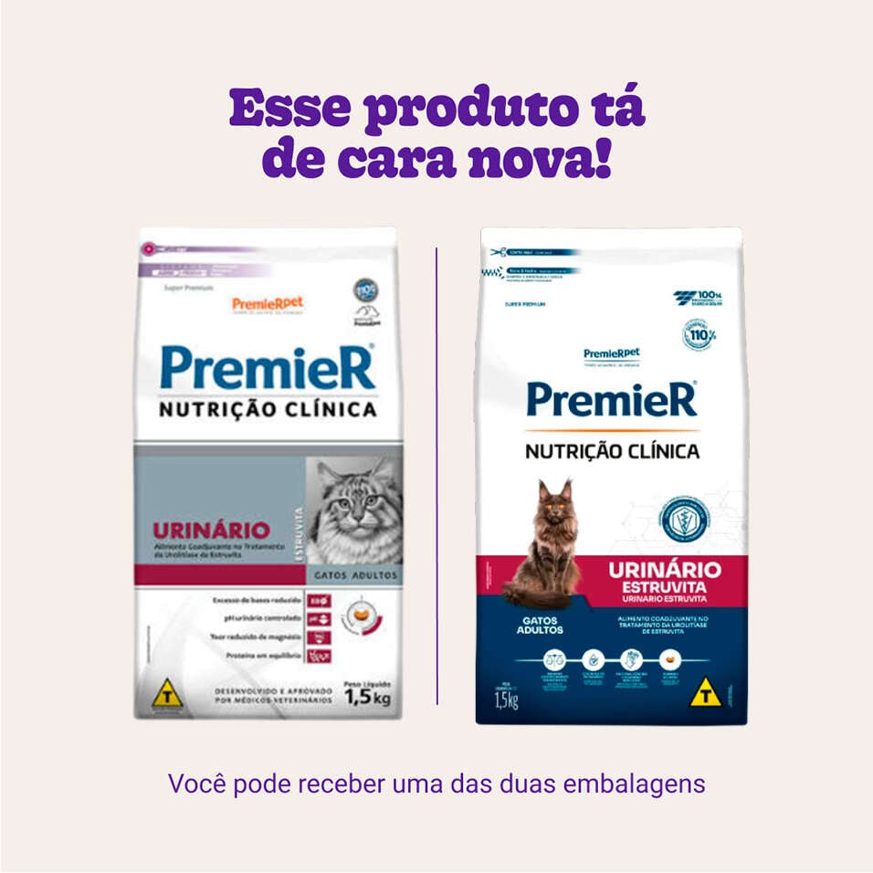 Ração Premier Nutrição Clínica Urinário para Gatos - 1,5Kg