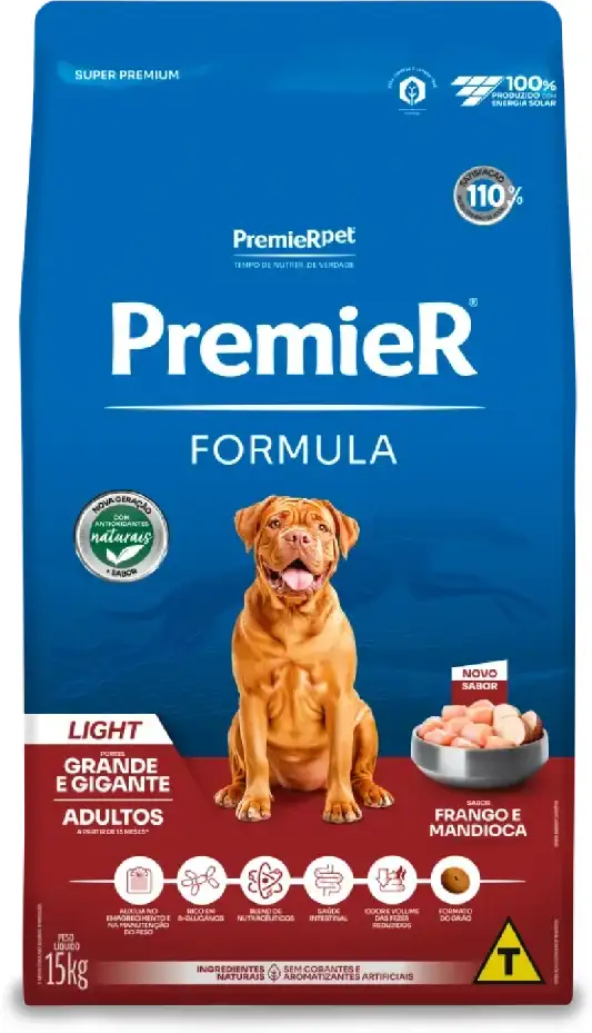 Ração Premier Formula Raças Grandes Adultos Light - 15Kg