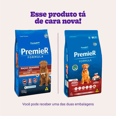Ração Premier Formula Raças Grandes Adultos Light