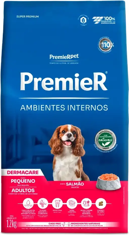 Ração Premier Ambientes Internos Dermacare - 12Kg