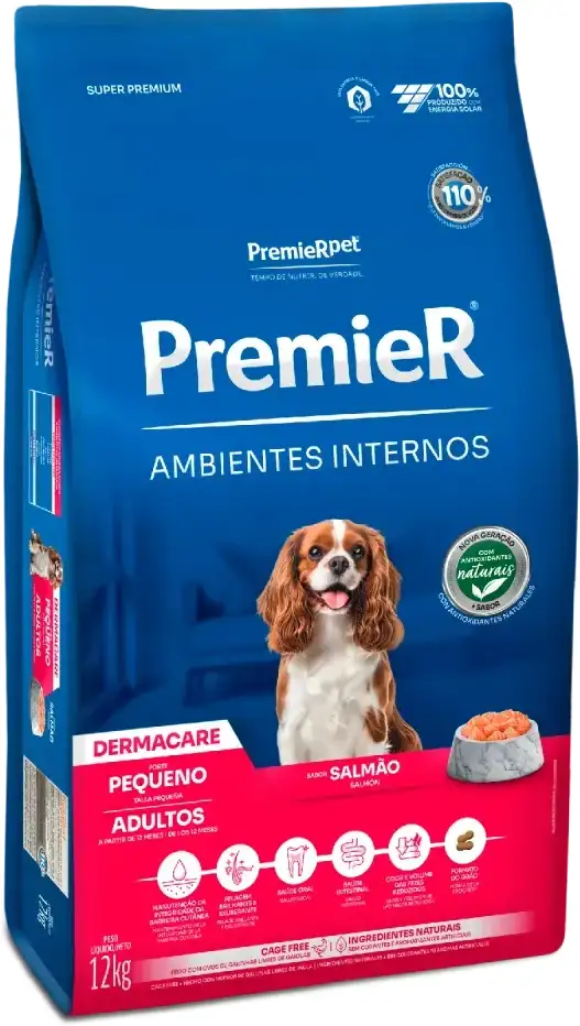 Ração Premier Ambientes Internos Dermacare - 12Kg