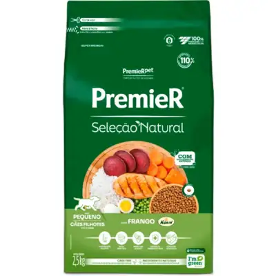 Ração Premier Seleção Natural para Cães Filhotes de Raças Pequenas