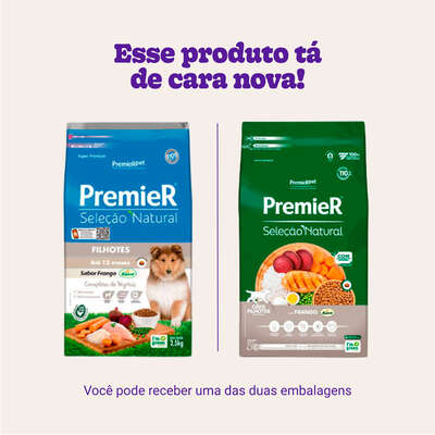 ação Premier Seleção Natural para Cães Filhotes Até 12 Meses