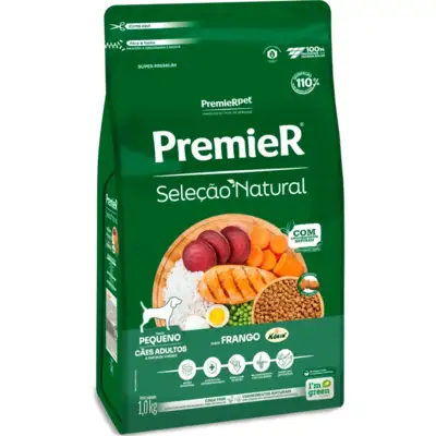Ração Premier Seleção Natural para Cães Adultos de Porte Pequeno