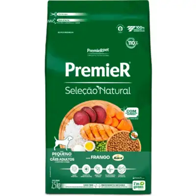 Ração Premier Seleção Natural para Cães Adultos de Porte Pequeno