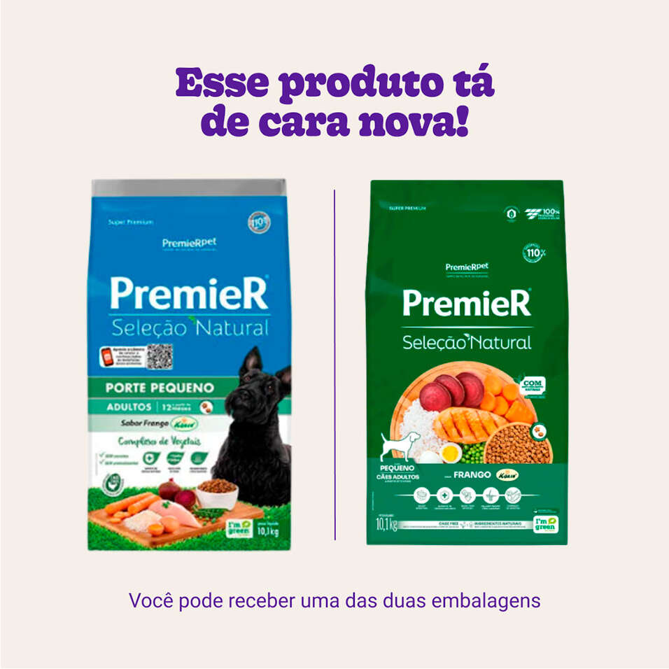 Ração Premier Seleção Natural para Cães Adultos de Porte Pequeno - 10,1Kg