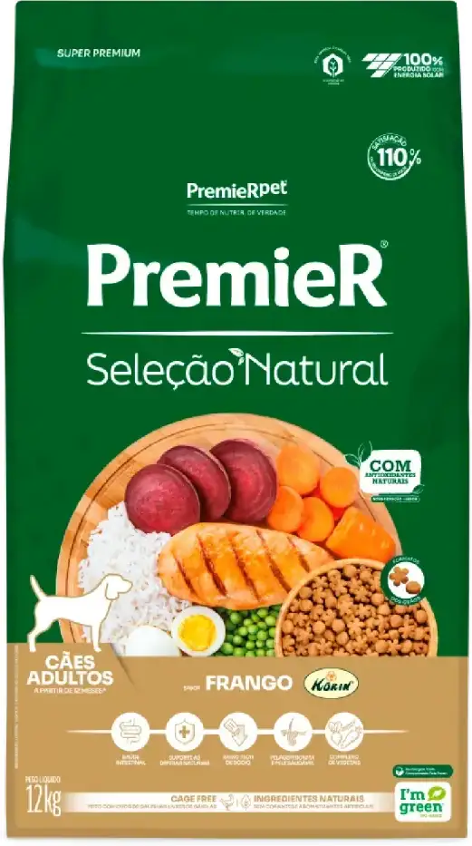 Ração Premier Seleção Natural para Cães Adultos - 12Kg