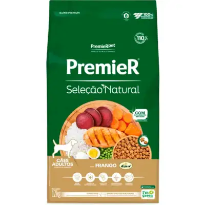 “Ração Premier Seleção Natural para Cães Adultos”