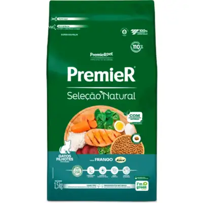 Ração Premier Seleção Natural para Gatos Filhotes Até 12 Meses”