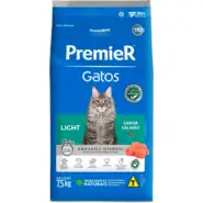 Ração Premier Pet Gatos Ambientes Internos Light Adultos Salmão - 7,5Kg