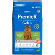 Ração Premier Pet Ambientes Internos Gatos Castrados Acima de 12 Anos Frango - 1,5Kg