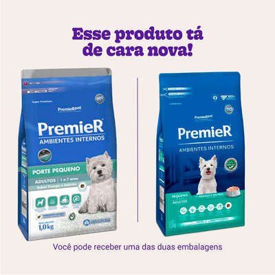 Ração Premier Pet Ambientes Internos Cães Adultos Frango e Salmão - 1 Kg