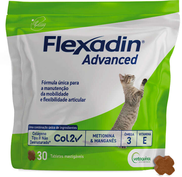 Suplemento Alimentar Flexadin Advanced para Gatos - 30 Tabletes