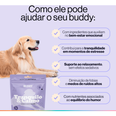 Suplemento Alimentar Buddy Nutrition Tranquilo & Calmo para Cães