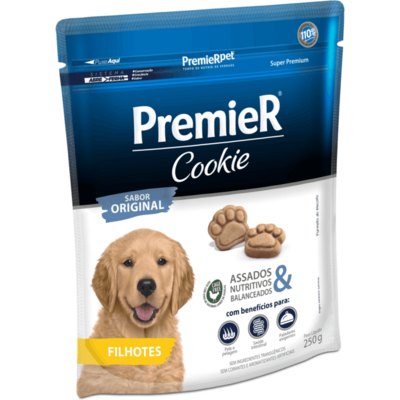 Biscoito PremieR Cookie para Cães Filhotes Porte Médio e Grande Sabor Frango