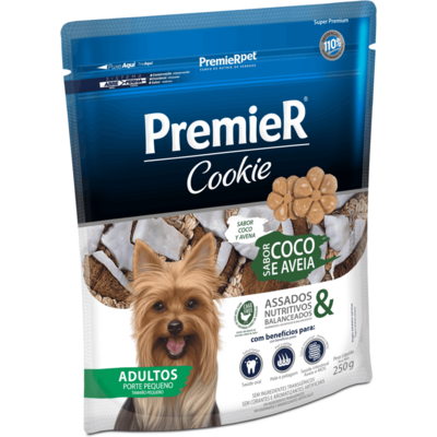 Biscoito Premier Pet Cookie Coco e Aveia para Cães Adultos Pequeno Porte