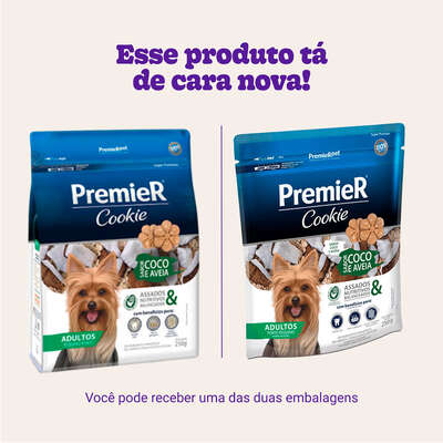 Biscoito Premier Pet Cookie Coco e Aveia para Cães Adultos Pequeno Porte
