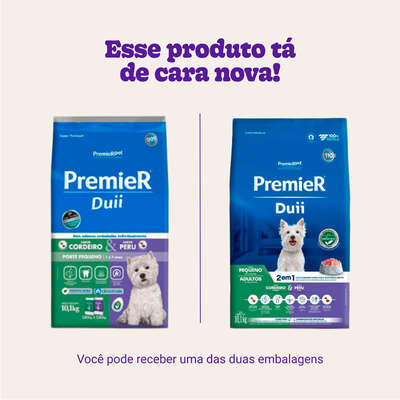Ração Seca PremieR Pet Duii Cordeiro e Peru para Cães Adultos Pequeno Porte